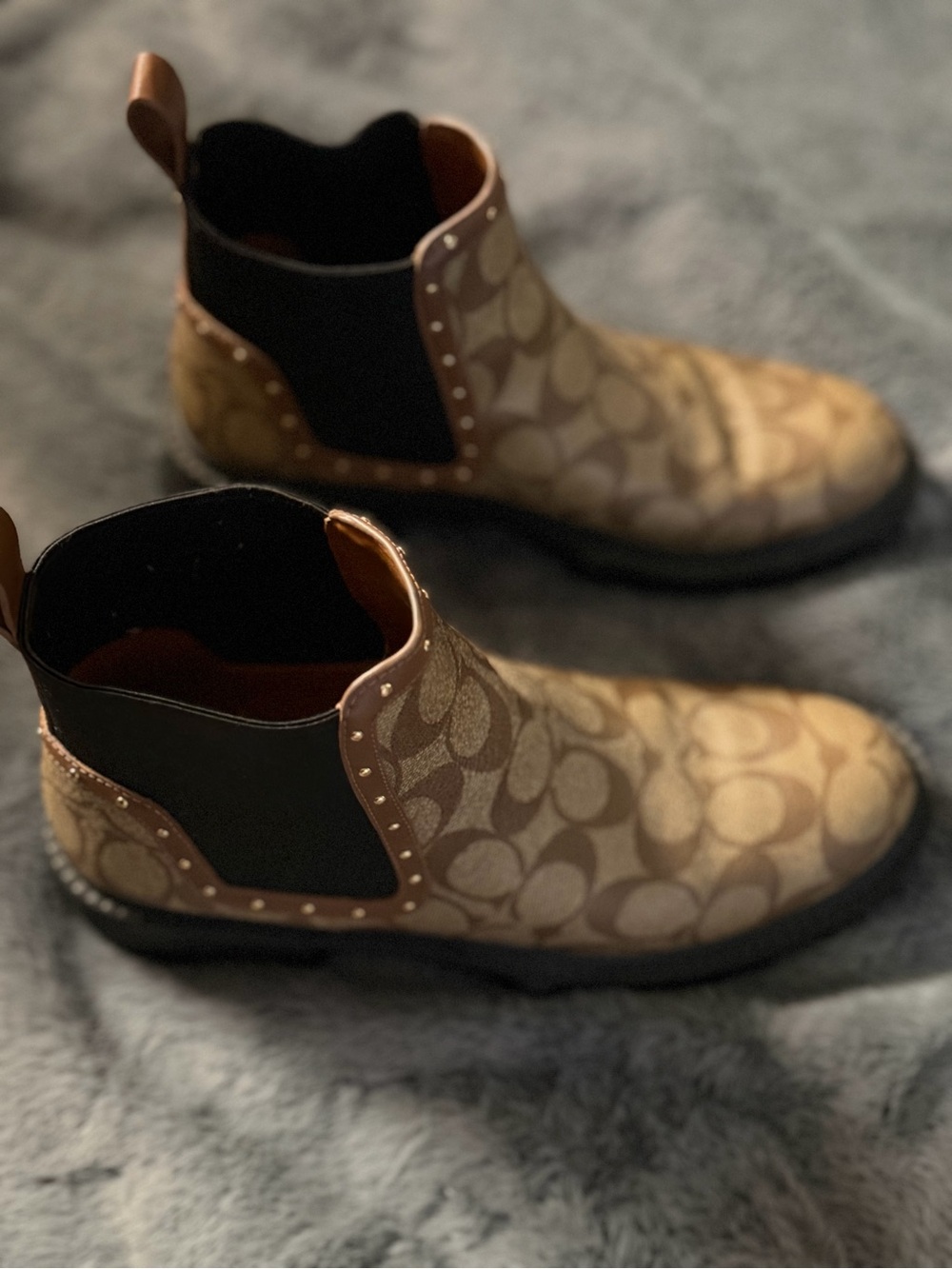 Coach Brown Signature Chelsea Heeled Boots - Picture 7 of 7